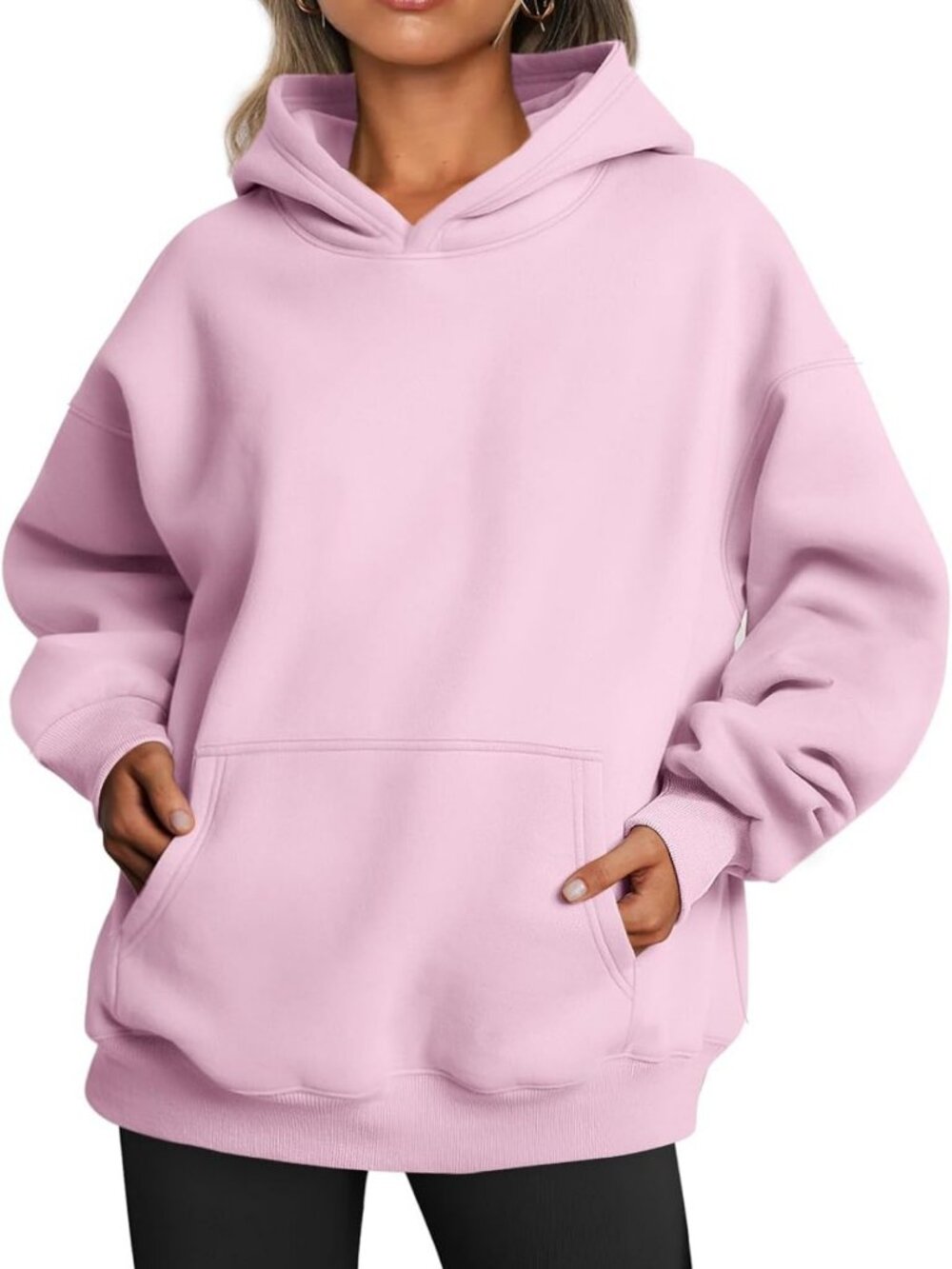Chic Oversized Women's Hoodie Sweatshirt - Trendy Casual Fashion Top